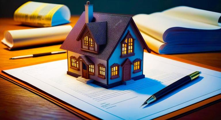 house-model-sitting-top-piece-paper-generative-ai_946522-7303